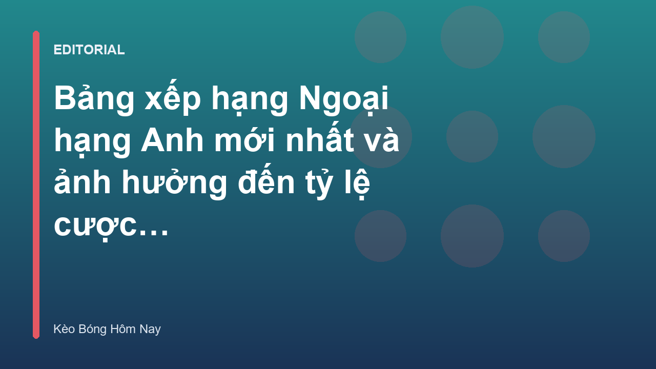 Bảng xếp hạng Ngoại hạng Anh và tỷ lệ cược