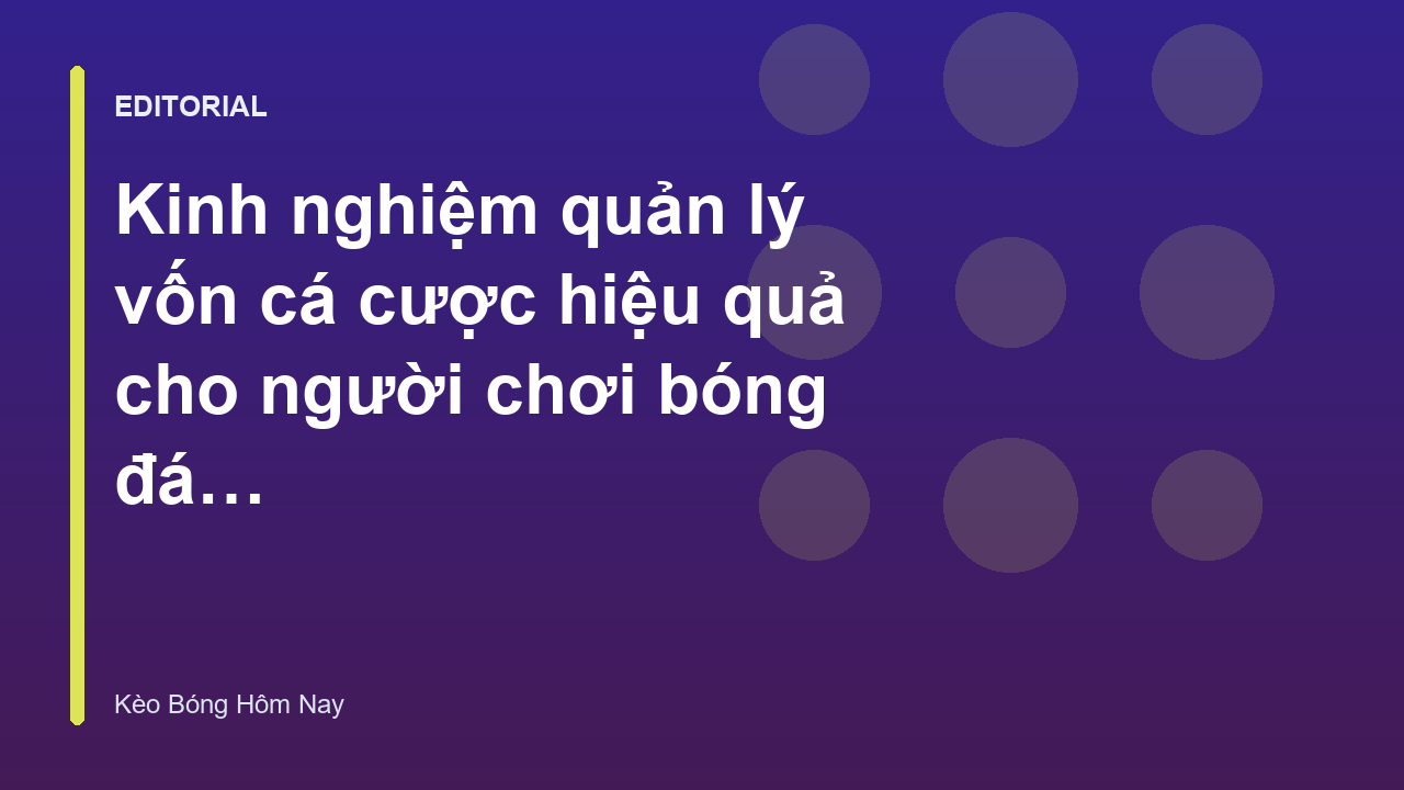 Biểu đồ quản lý vốn cá cược hiệu quả